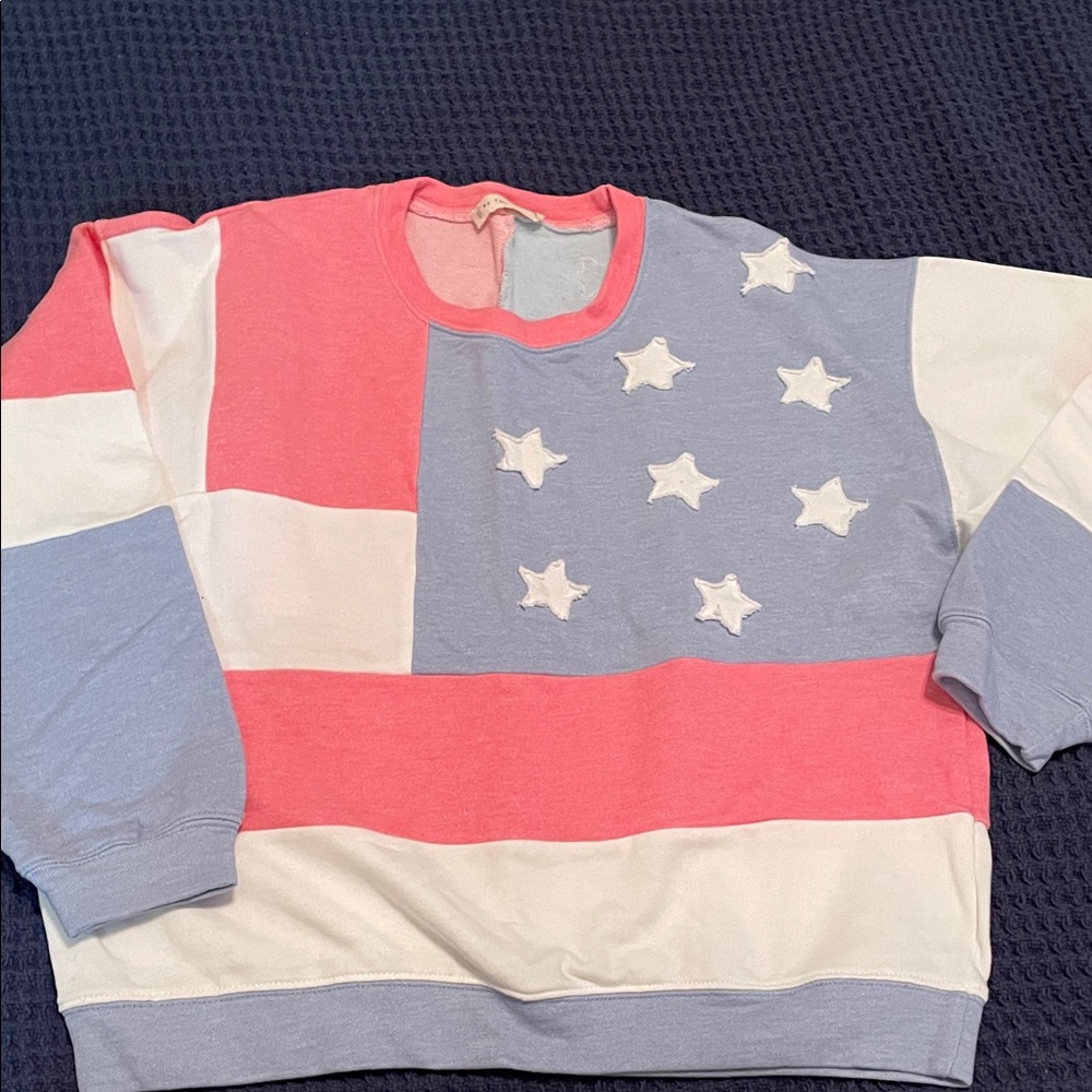 By Together Pink and Blue Star Sweatshirt